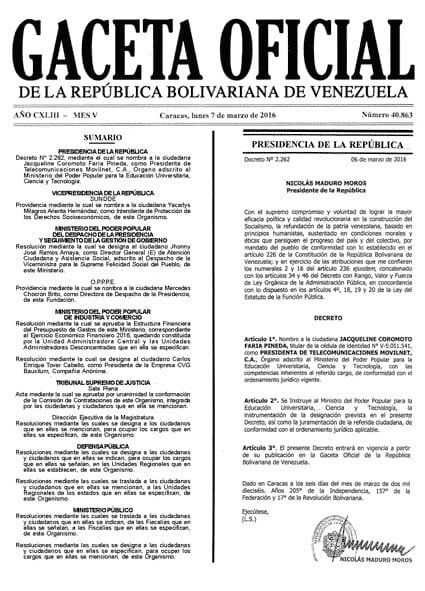 Buenos días! aquí la Gaceta Oficial 40863 del 7 ma... 1 CdGvcaeWoAAf4Nn