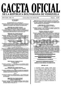 Gaceta Oficial 40889 de #NOlaborables del 25 abril... 2 ChJyBkDWYAAf_5N