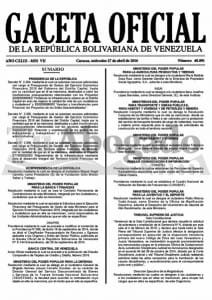 Gaceta Oficial 40891 del 27 abril 2016 https://t.c... 2 ChNe4lWVEAENn_9