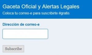 Suscripción a Gaceta Oficial y Alertas Legales htt... 2 CibRQs8W0AISCgh