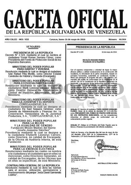 Gaceta Oficial 40904 del 16 mayo 2016 https://t.co... 12 CjVhl1EW0AA5KXI