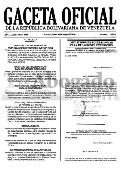 Gaceta Oficial 40914 del 30 mayo 2016 https://t.co... 1 Cj4i7EFWsAAArHG
