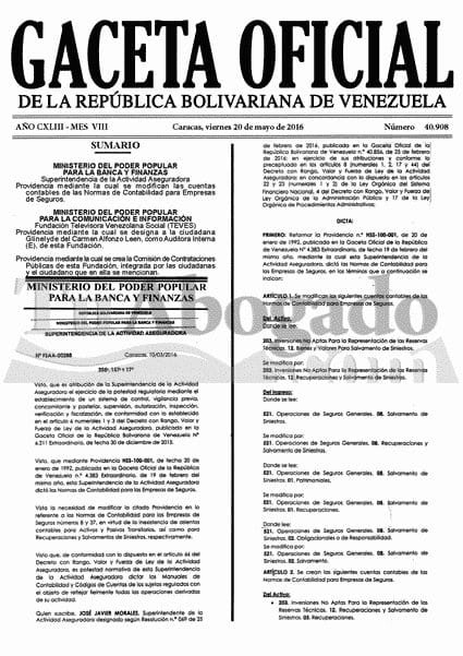 Gaceta Oficial 40908 del 20/5/2016 https://t.co/iL... 10 CkivRVRVAAAtcGf