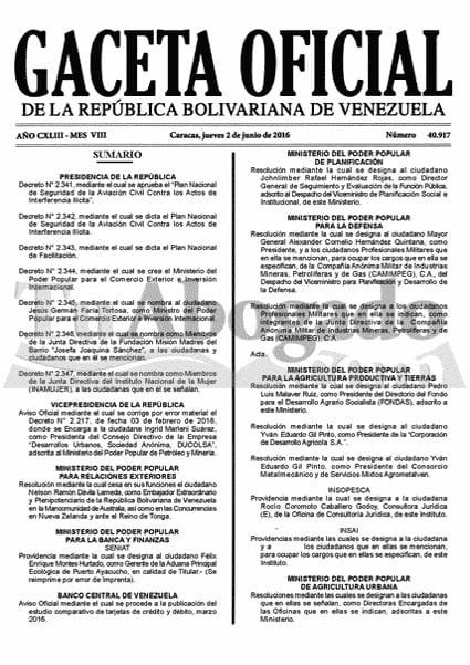 Gaceta Oficial 40917 del 2 junio 2016 https://t.co... 4 Cl c5NEWQAEBJrn
