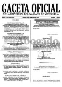 Gaceta Oficial 40914 del 30 mayo 2016 https://t.co... 2 CleZG94WYAA1nZj