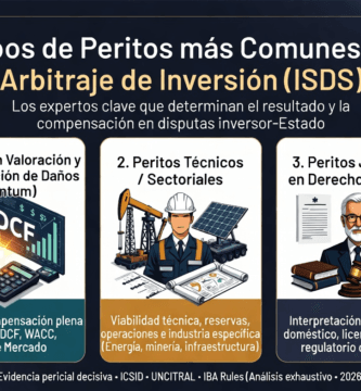 Análisis de los tipos de peritos más comunes en el arbitraje de inversión (ISDS / inversor-Estado)