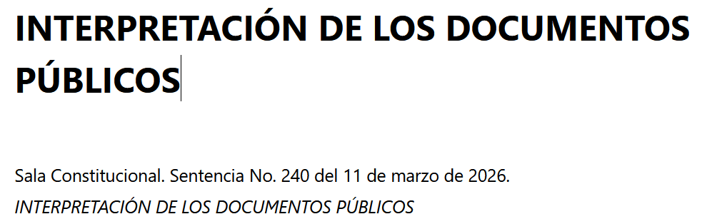 INTERPRETACIÓN DE LOS DOCUMENTOS PÚBLICOS 1 INTERPRETACIÓN DE LOS DOCUMENTOS PÚBLICOS