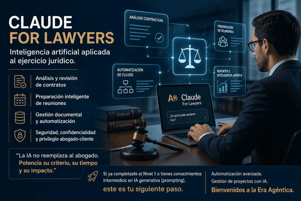 La irrupción de Claude en el ejercicio jurídico: análisis del seminario “Claude for Lawyers” (21 de abril de 2026)