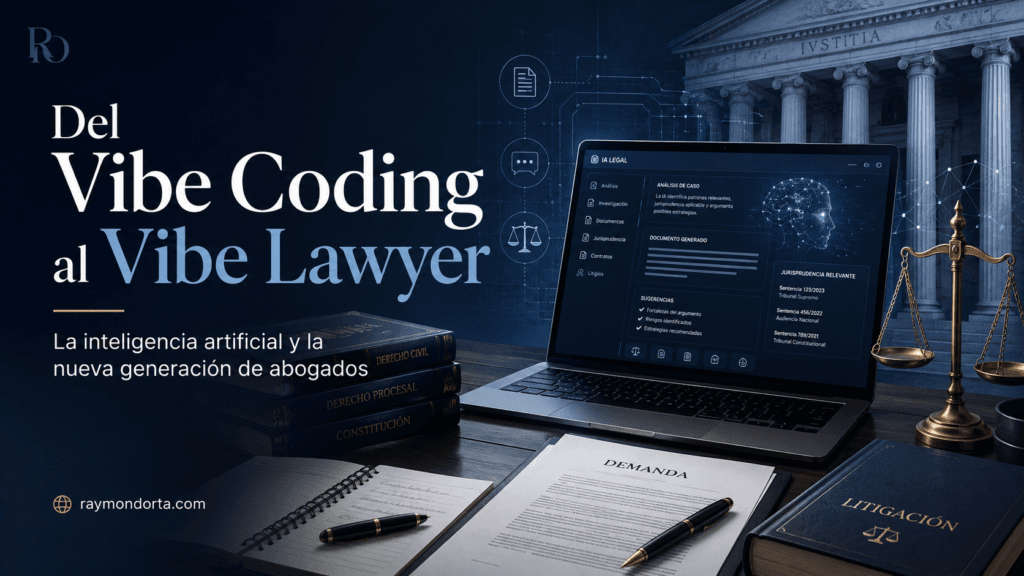 Del Vibe Coding al Vibe Lawyer: la inteligencia artificial y la nueva generación de abogados 1 inteligencia artificial, Vibe Coding, Vibe Lawyer, abogados, derecho, tecnología jurídica, LegalTech, inteligencia artificial generativa, ejercicio profesional del derecho, litigación, escritos judiciales, redacción jurídica, IA para abogados, transformación digital, justicia digital, automatización jurídica, práctica legal, responsabilidad profesional, ética jurídica, lingüística forense, abogados y tecnología, innovación jurídica, acceso a la justicia, tribunales, inteligencia artificial en tribunales, futuro del derecho