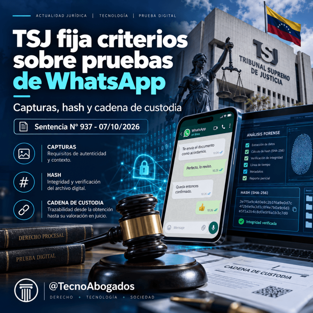 El TSJ establece criterios sobre la validez de las pruebas digitales de WhatsApp